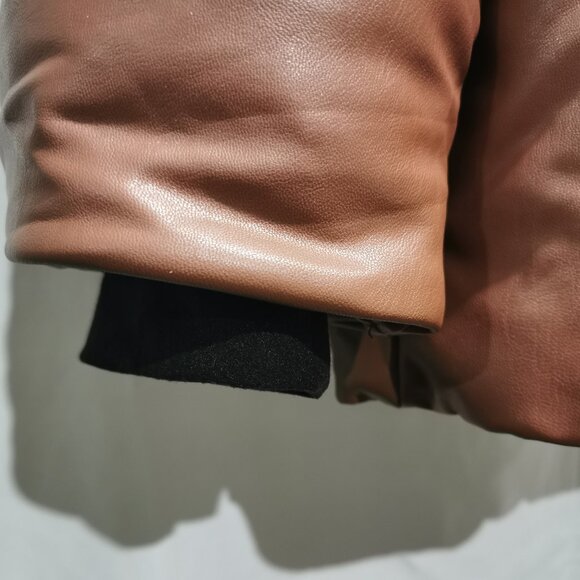 Oversized Faux Leather Puffer Size XL NWOT #146 - Picture 2 of 7